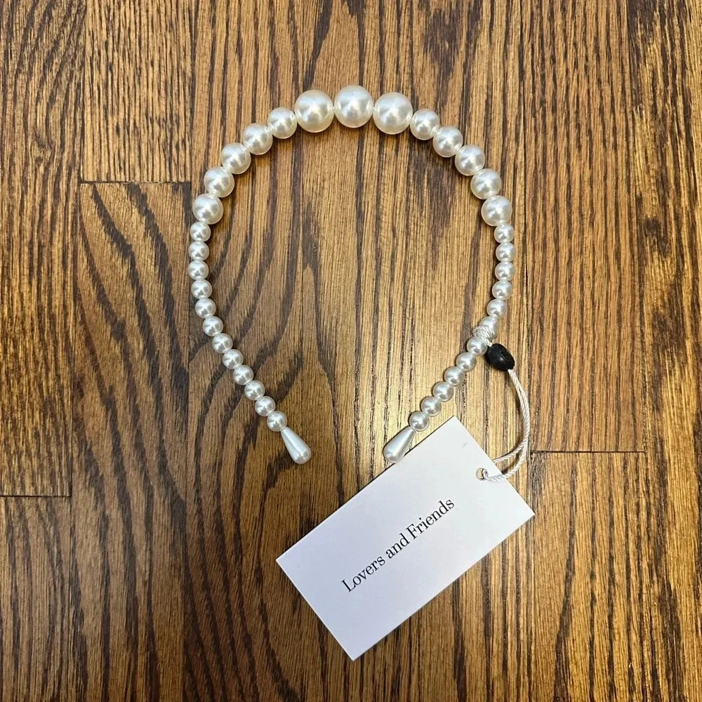NWT Lovers & Friends Pearl Headband